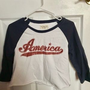 Ralph Lauren crop baseball tee